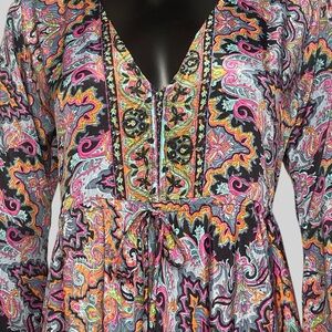 Karma Highway | Multicolor Paisley |Open Back | Maxi Dress | One Size fits Most